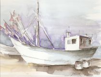 Kutry rybackie z Dziwnowa, akwarela, papier, 2017, 19x29cm.jpg